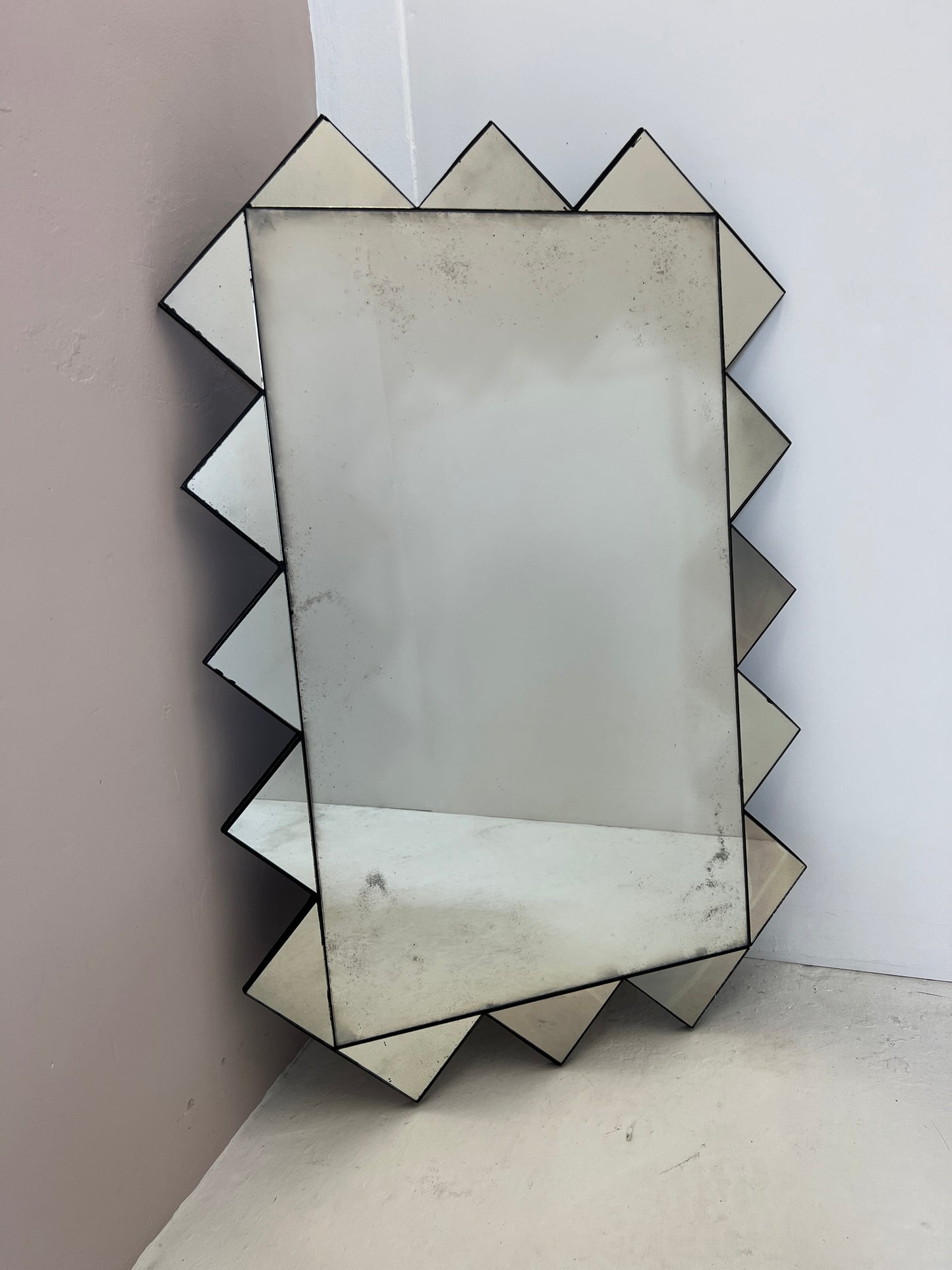 Contemporary antiqued mirror - 690 x 1050mm