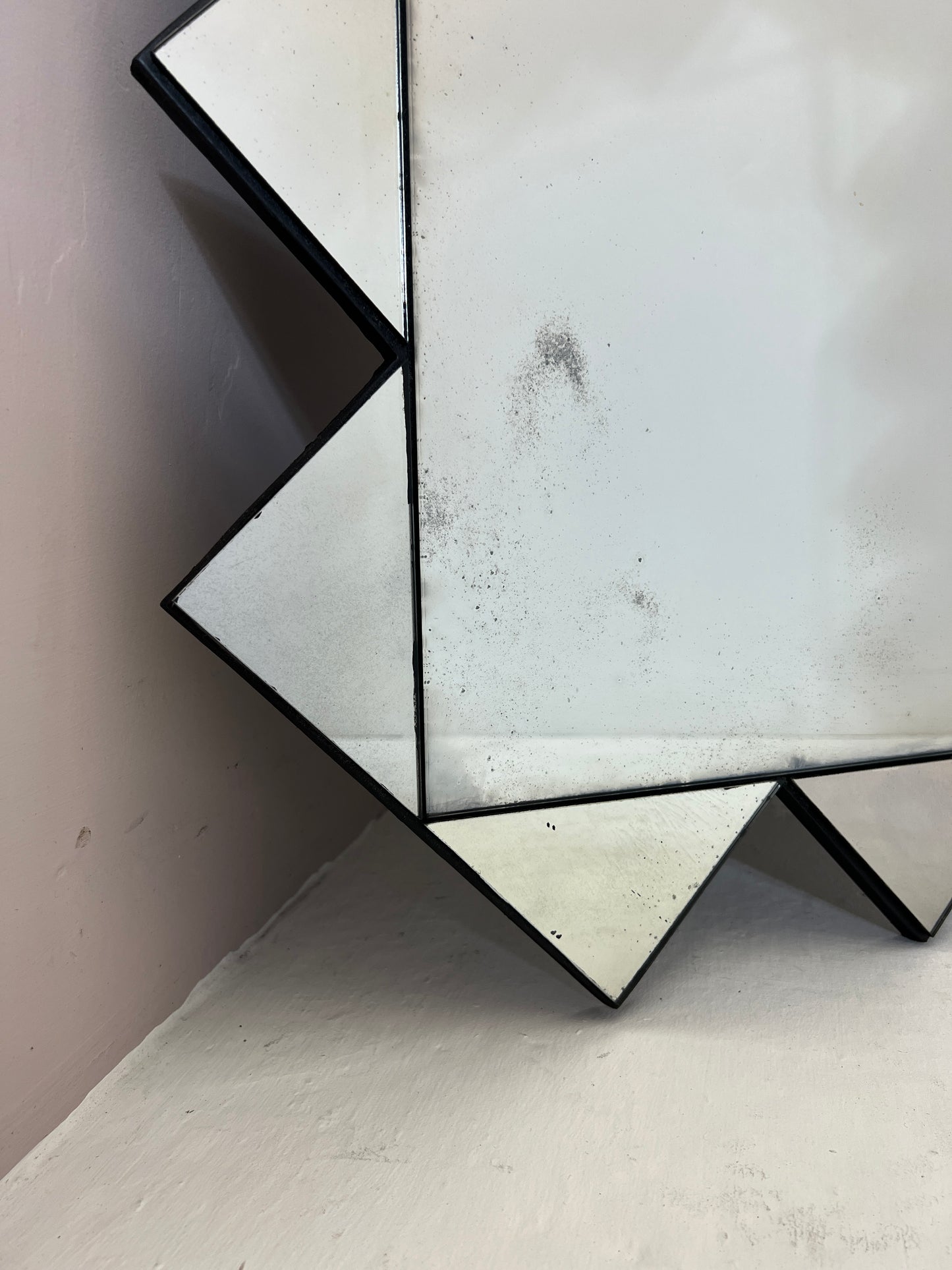 Contemporary antiqued mirror - 690 x 1050mm