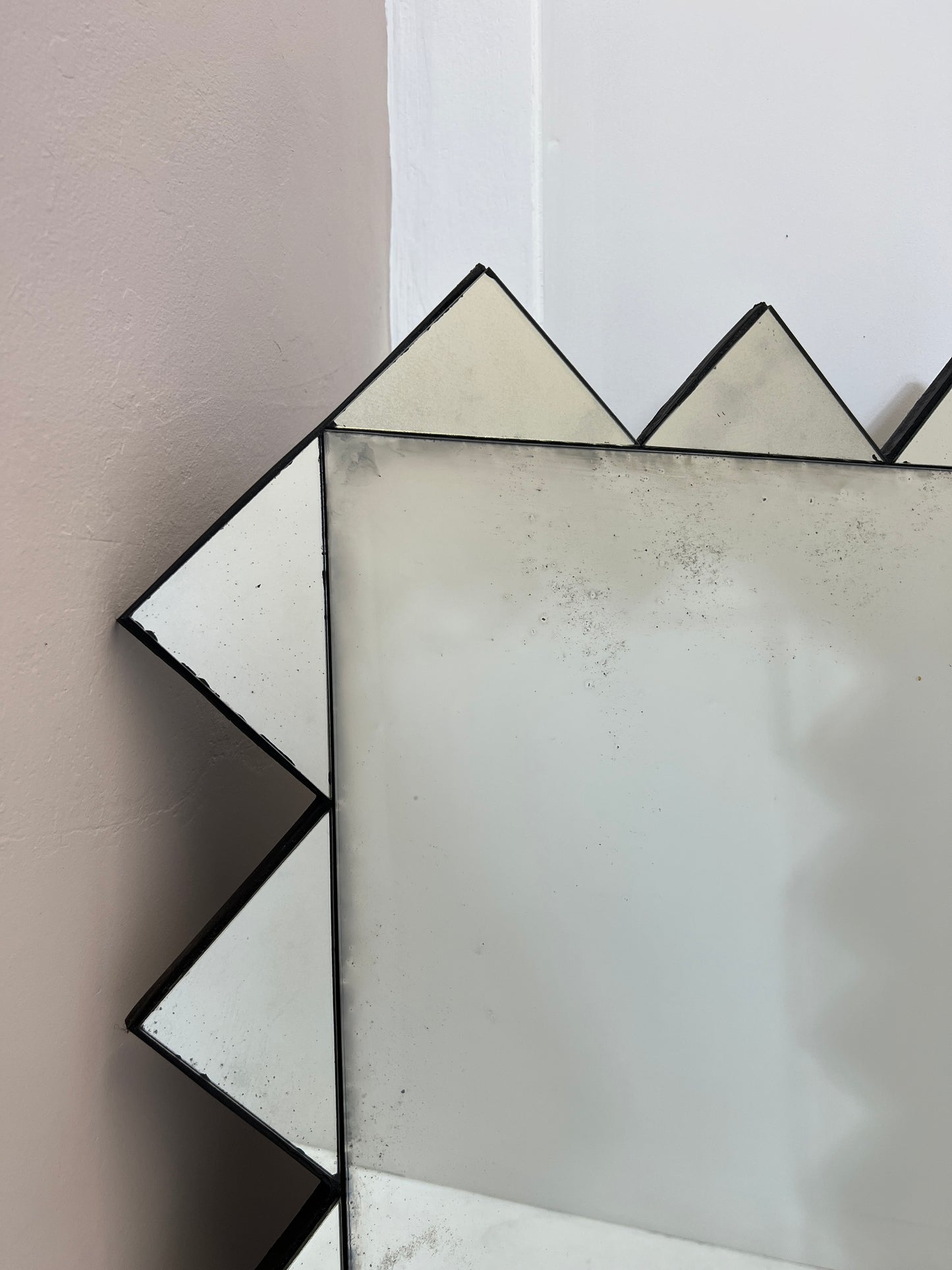 Contemporary antiqued mirror - 690 x 1050mm