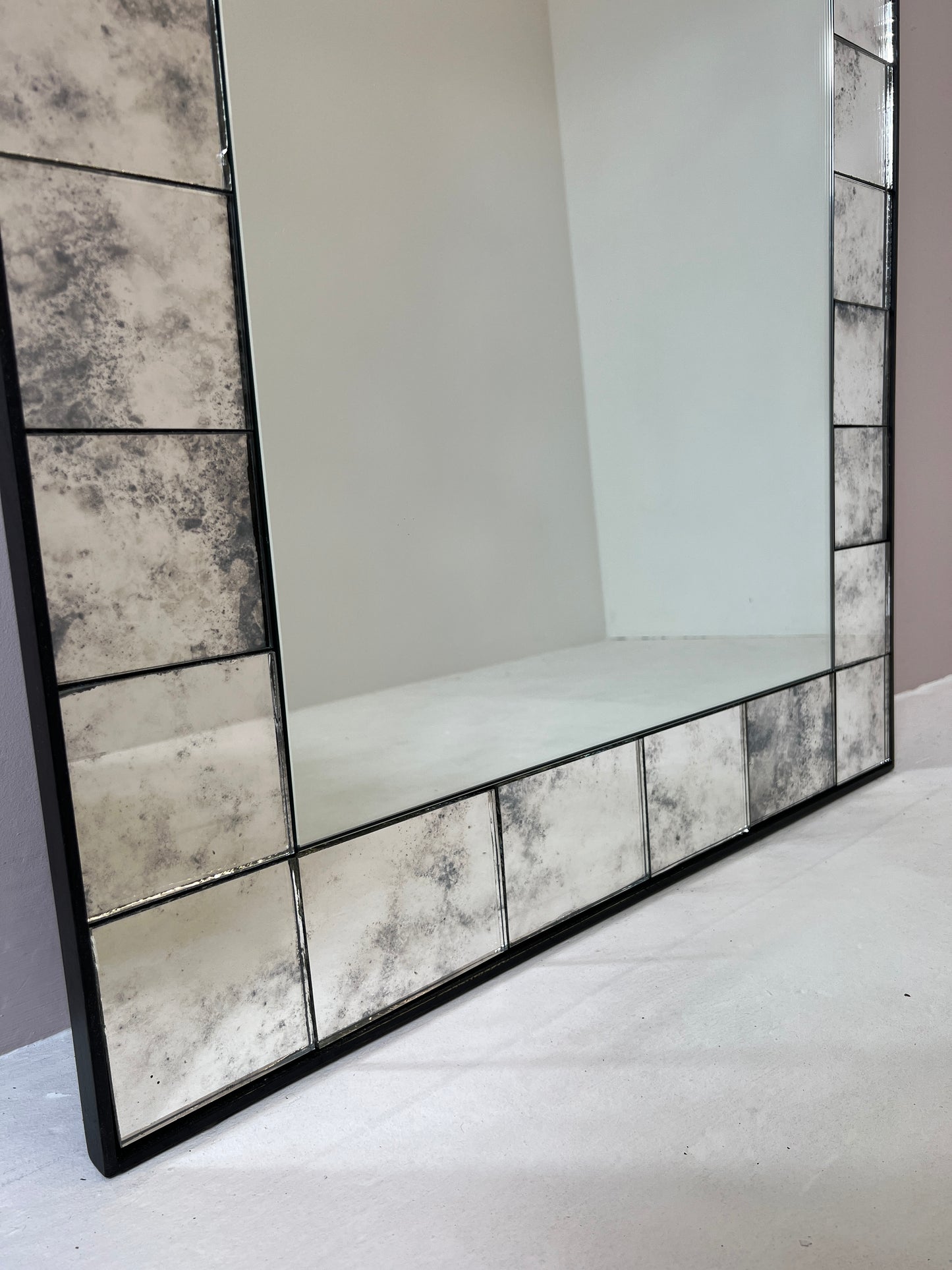 Panelled bordered mirror - 752 x 1235mm