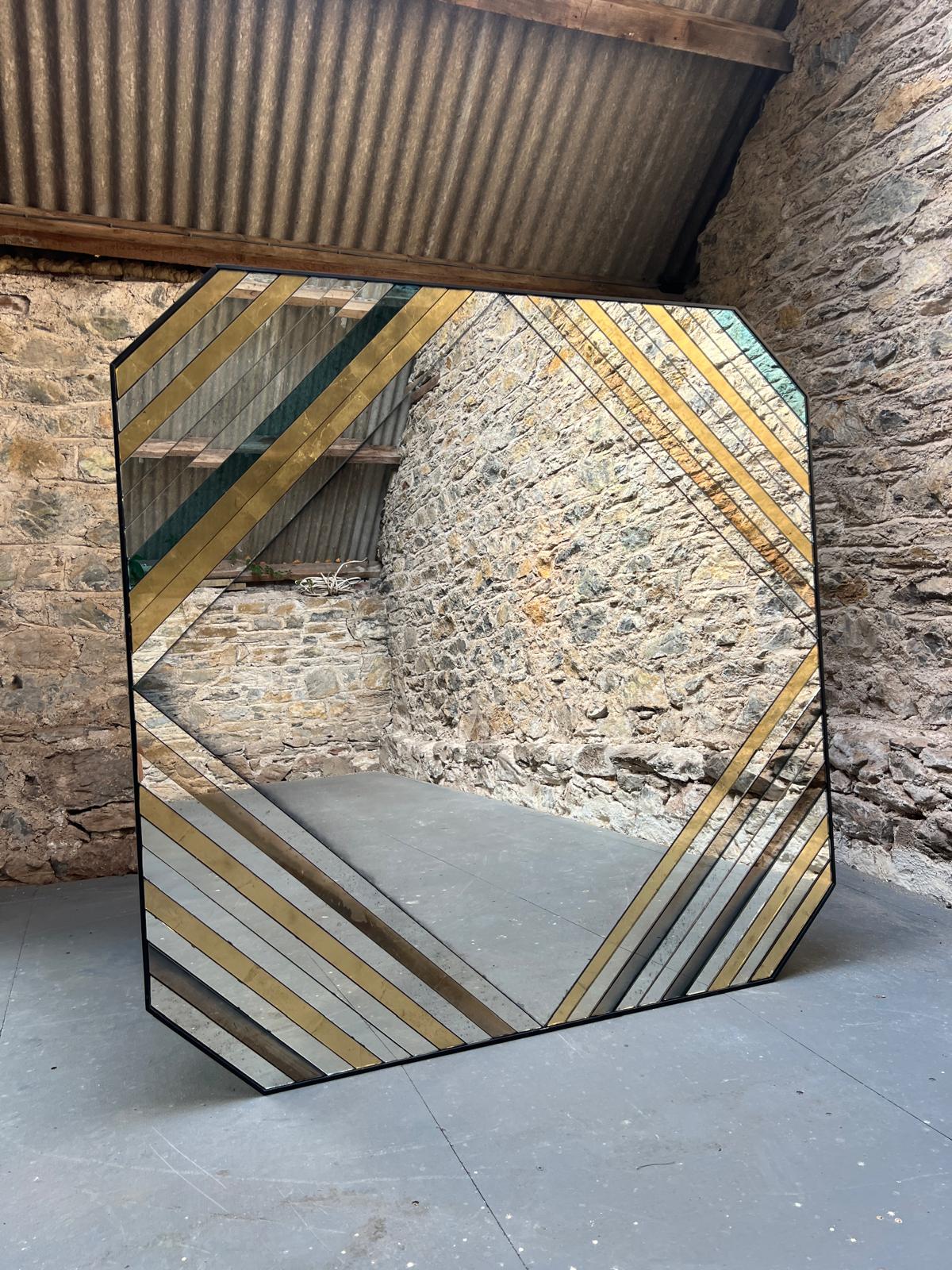 Large panelled Octagon Mirror - 1235 x 1235mm