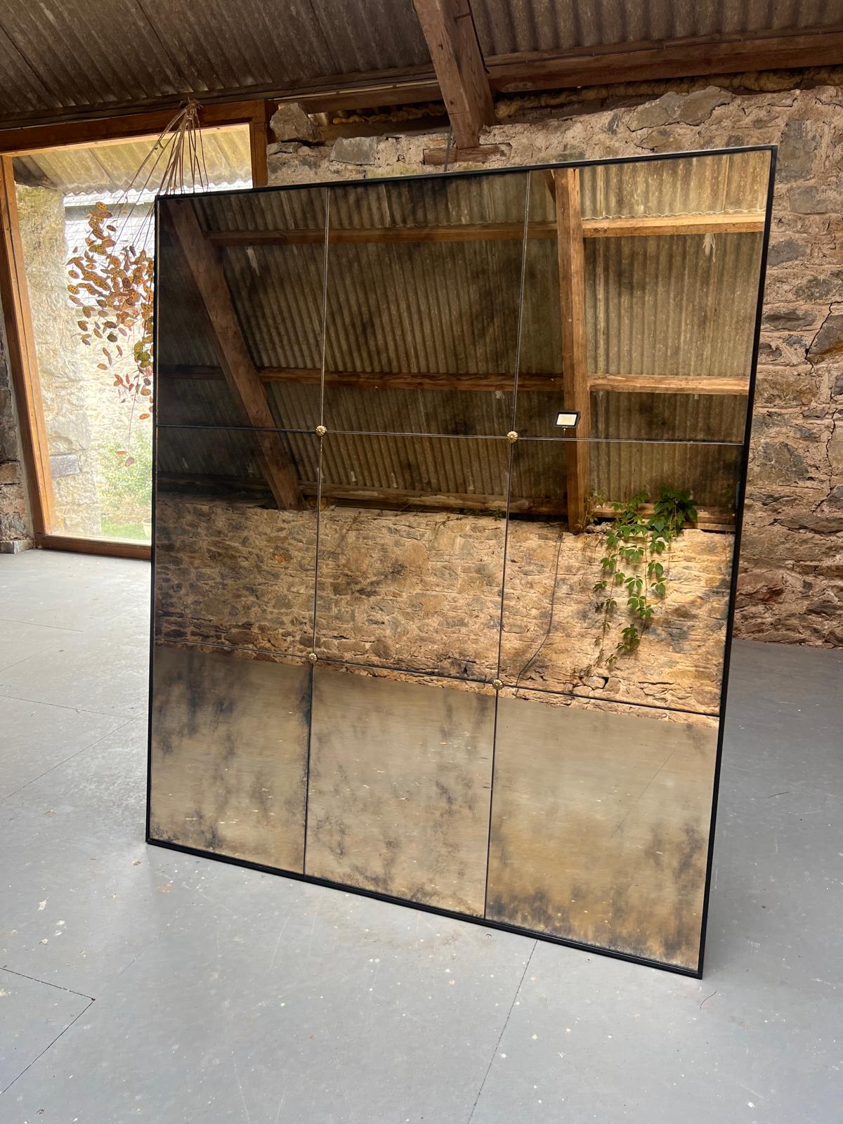 Cloud panelled mirror - 1057 x 1228mm