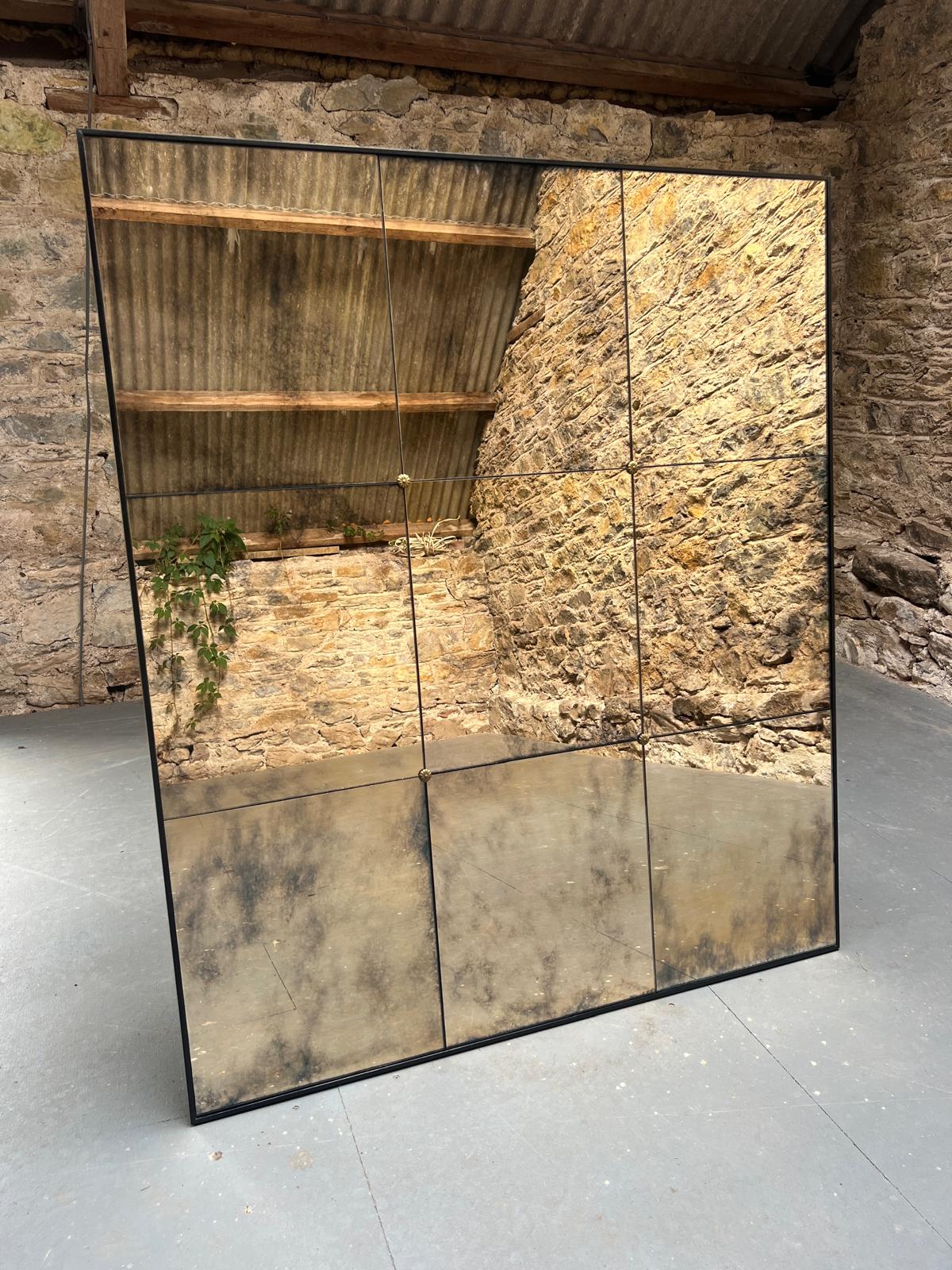 Cloud panelled mirror - 1057 x 1228mm