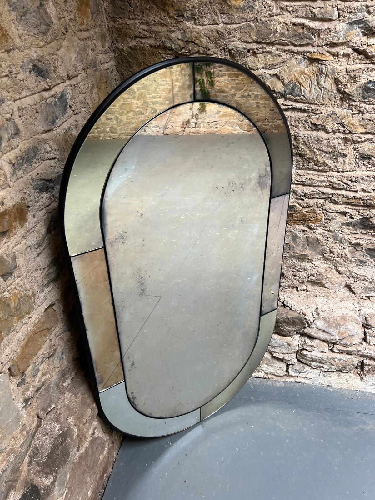 Art Deco bronze panelled oval - 720 x 1250mm