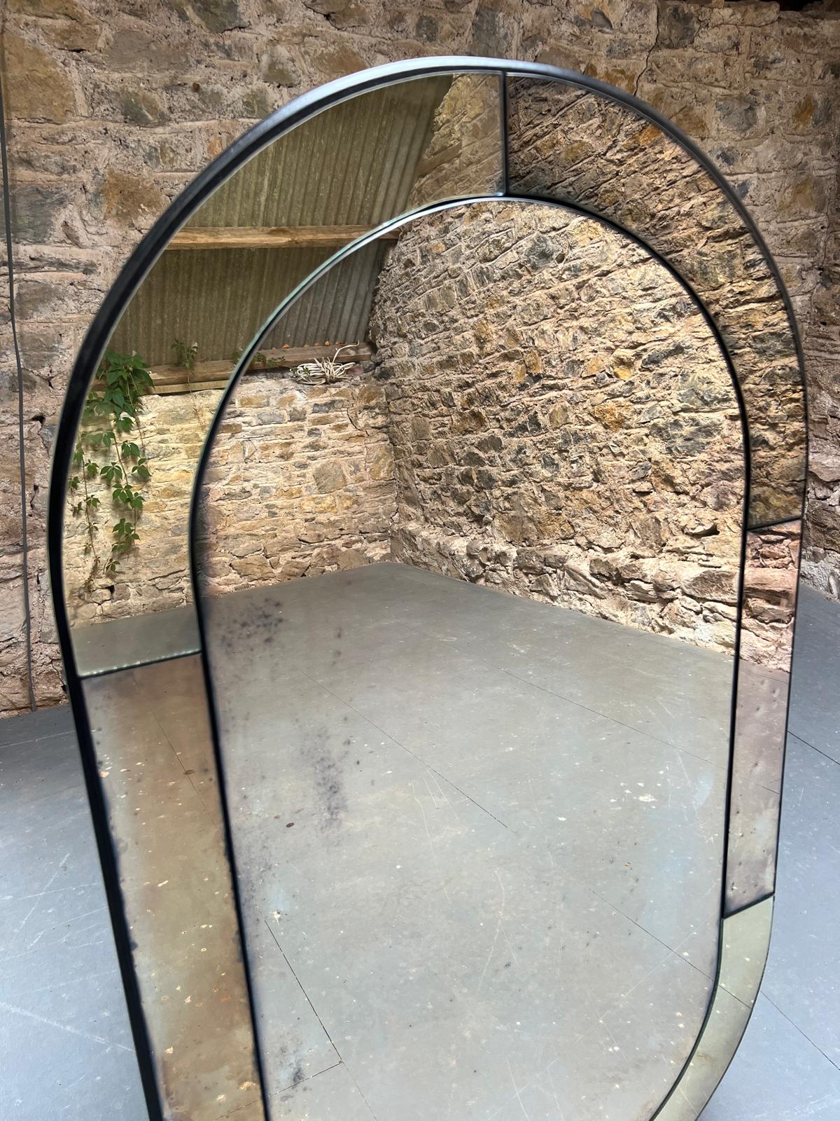 Art Deco bronze panelled oval - 720 x 1250mm