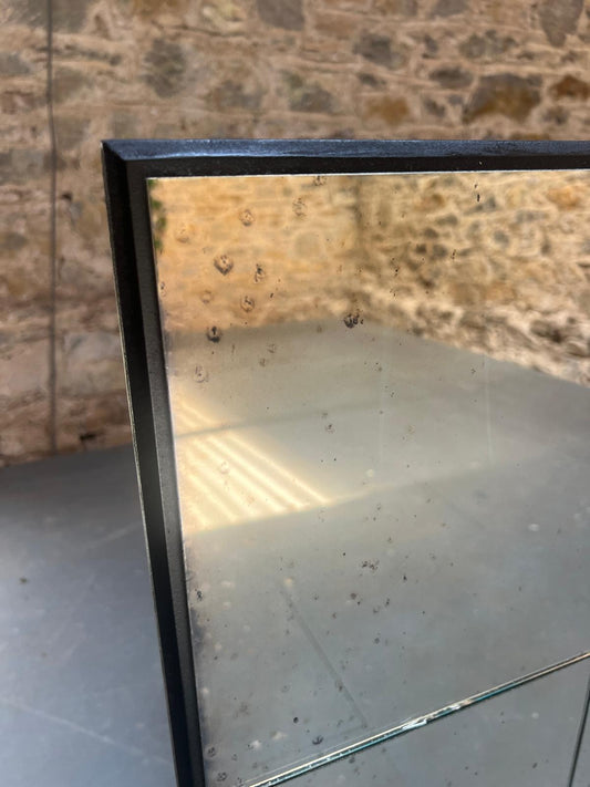 Panelled mirror in warm restoration finish - 670 x 870mm