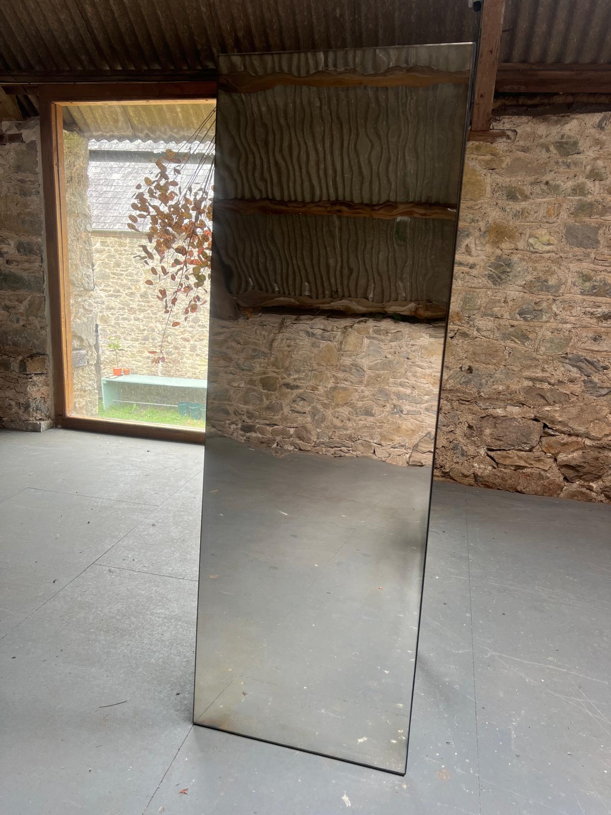 Lightly distressed wobble glass mirror - 460 x 1360mm