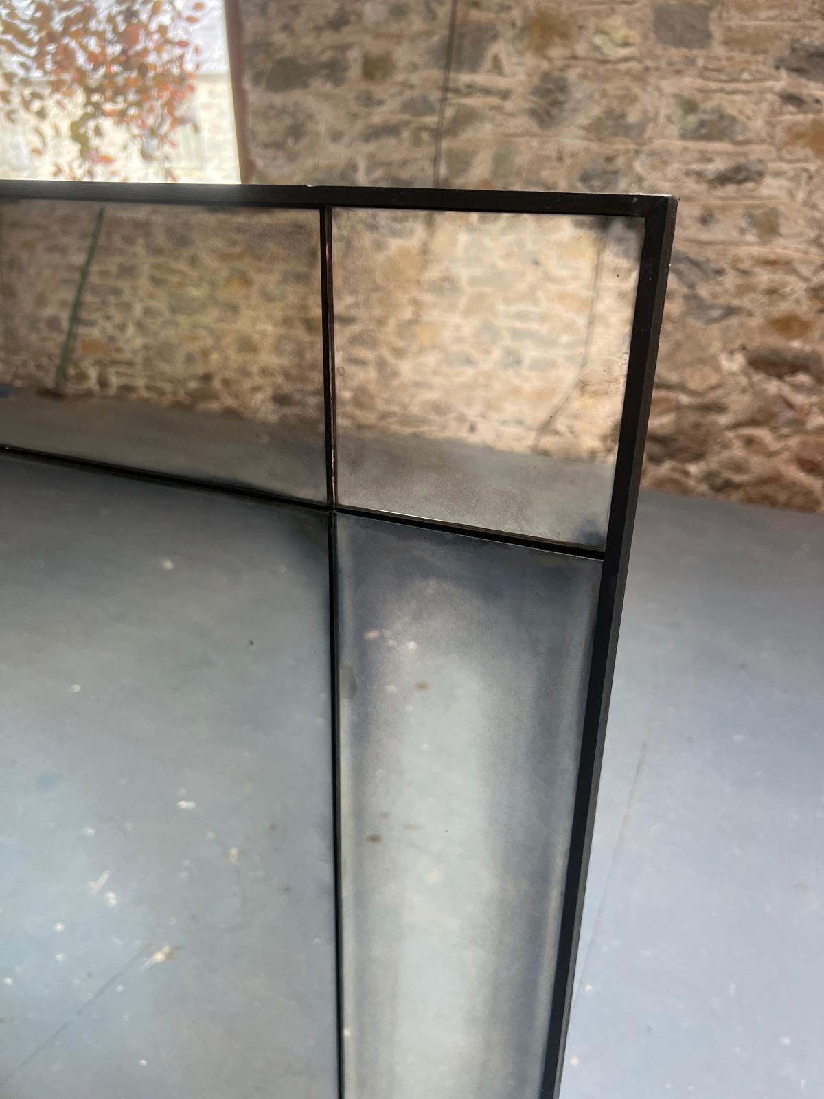 Smoked panelled mirror - 890 x 506mm