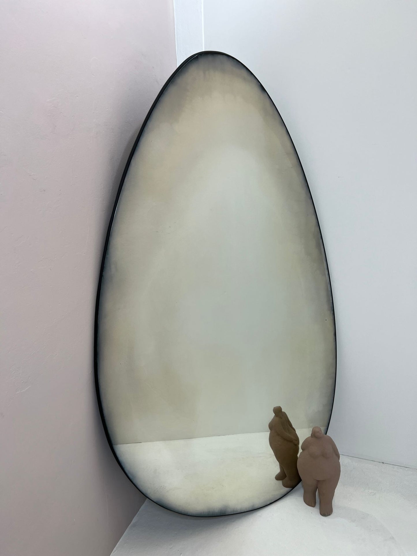 Smoked Elliptical antiqued mirror - 1685 x 980mm