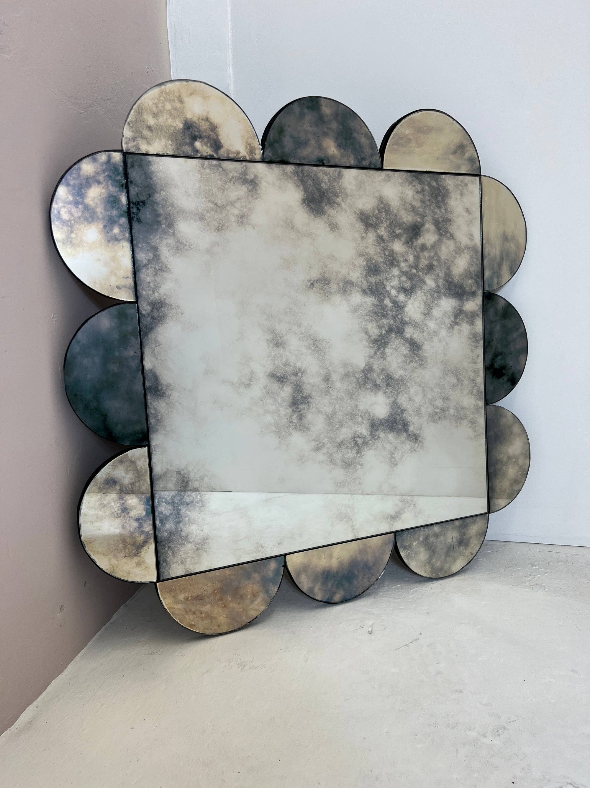 Clouded antiqued mirror - 810 x 820mm