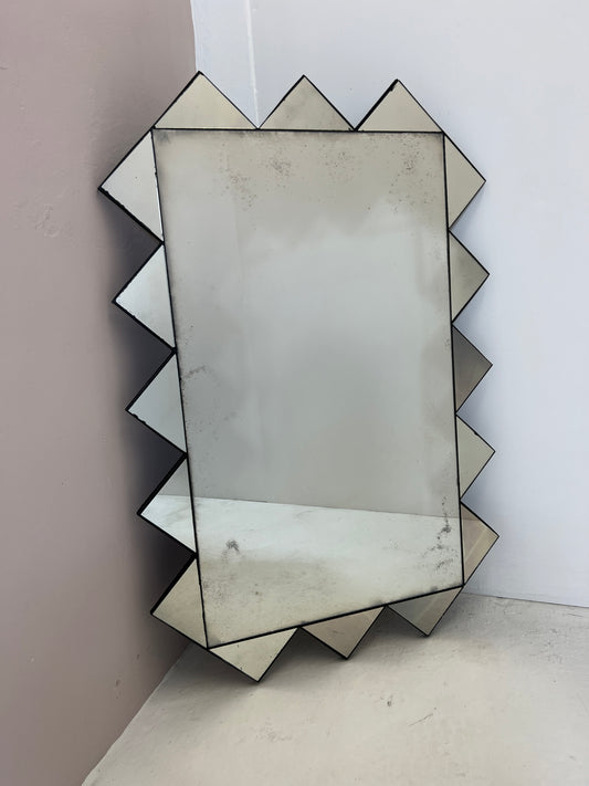Contemporary antiqued mirror - 690 x 1050mm