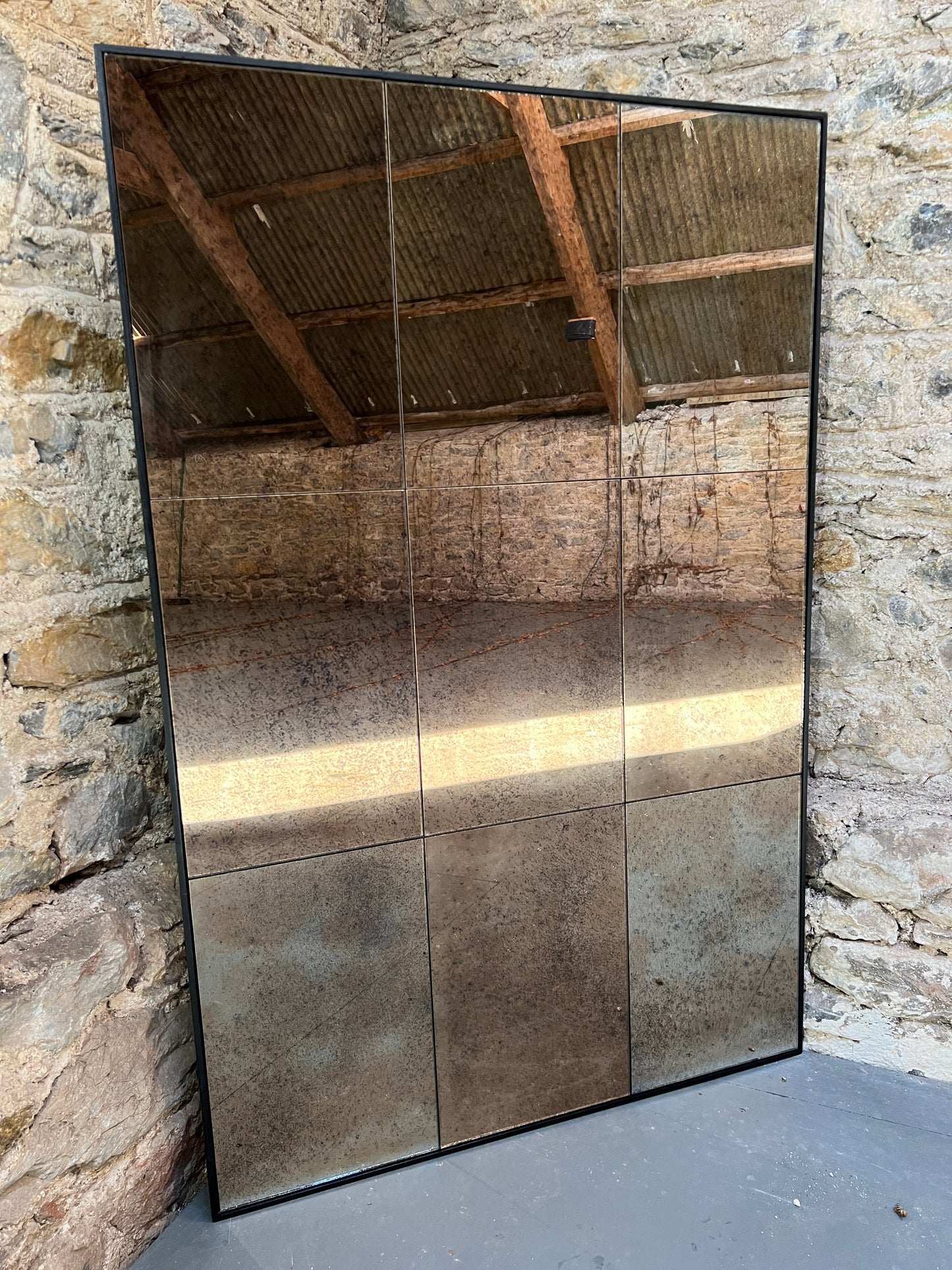 Bronzed Heavy Fox panelled mirror - 825 x 1230mm