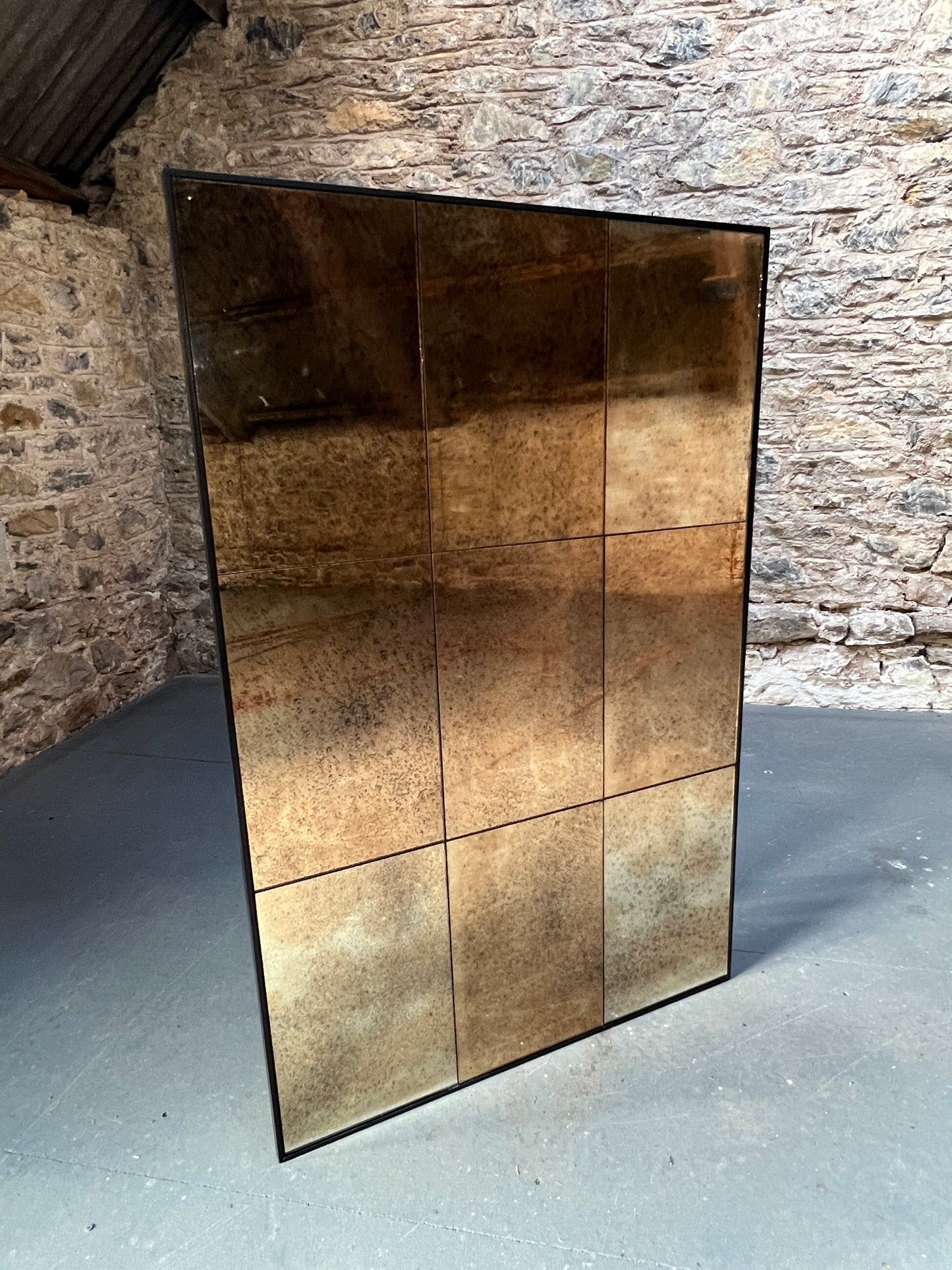 Bronzed Heavy Fox panelled mirror - 825 x 1230mm