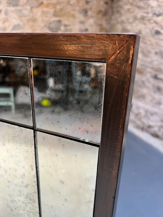 Border panel mirror design in Fox with bronze frame - 897 x 1150mm