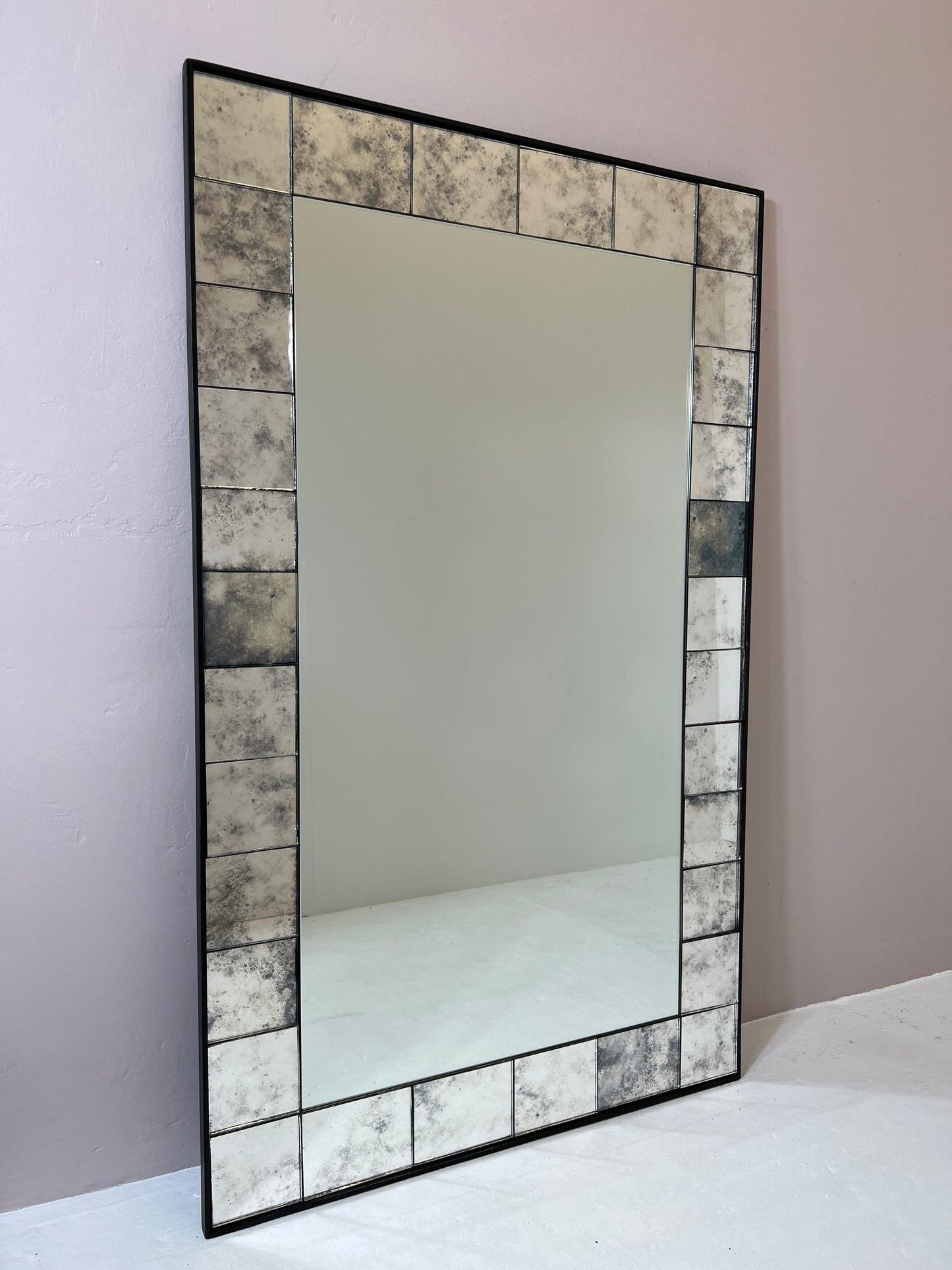 Panelled bordered mirror - 752 x 1235mm