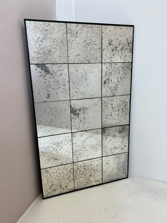 Panelled antiqued mirror  - 1000 x 600mm