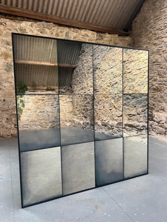 Smoke panelled mirror - 1025 x 1042mm