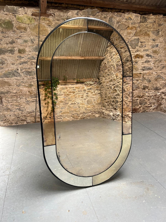 Art Deco bronze panelled oval  - 720 x 1250mm