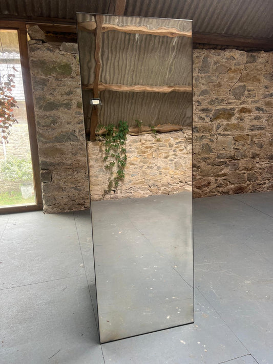 Lightly distressed wobble glass mirror - 460 x 1360mm