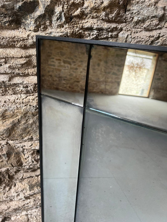 Smoked panelled mirror - 890 x 506mm