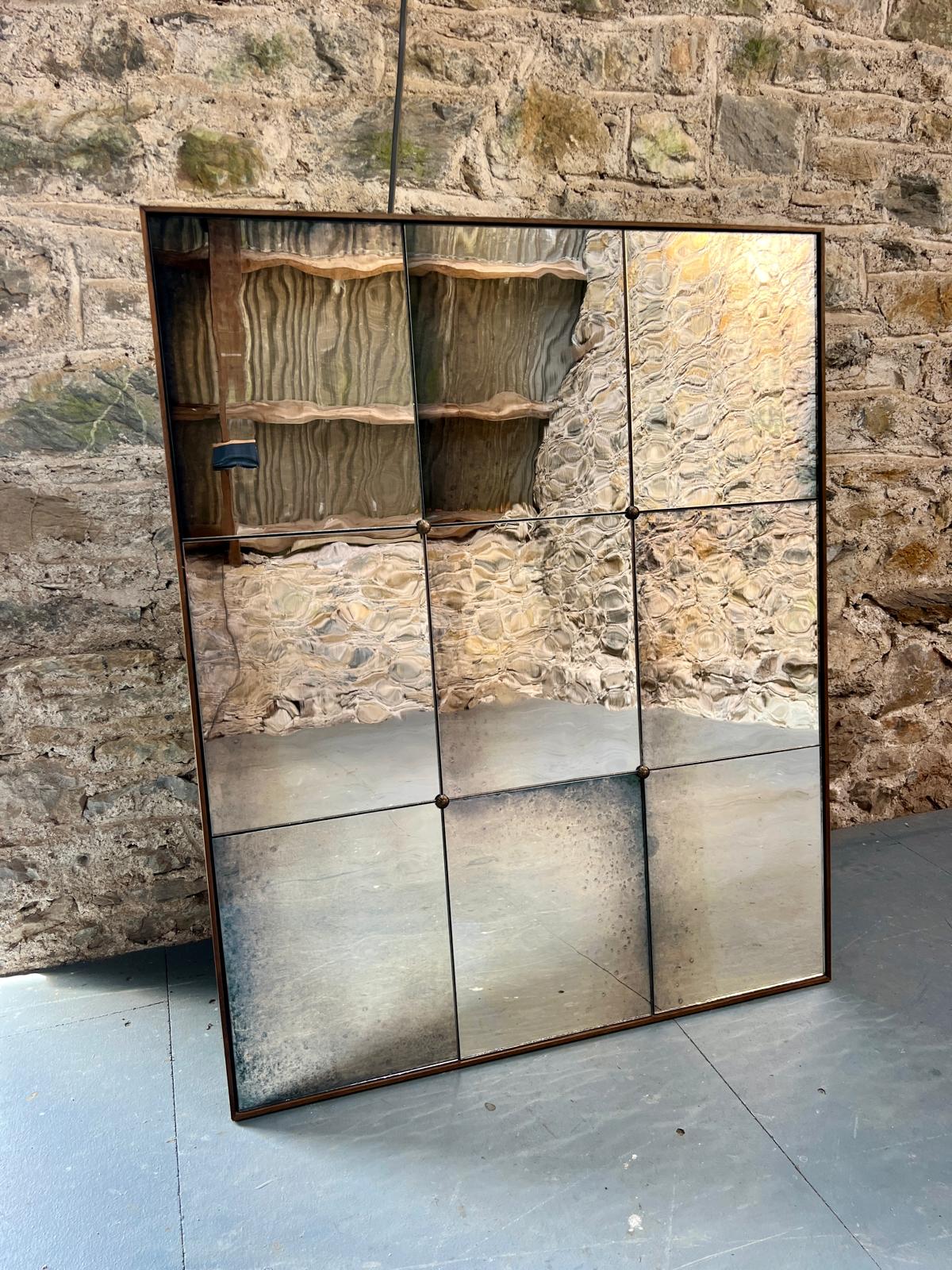 Panelled Wobble Glass in Rough Edges - 780 x 955mm
