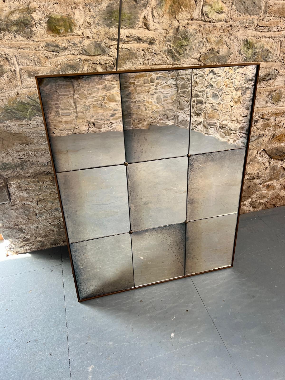 Panelled Wobble Glass in Rough Edges - 780 x 955mm