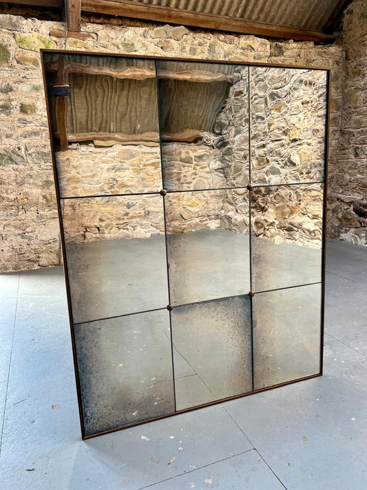 Panelled Wobble Glass in Rough Edges - 780 x 955mm