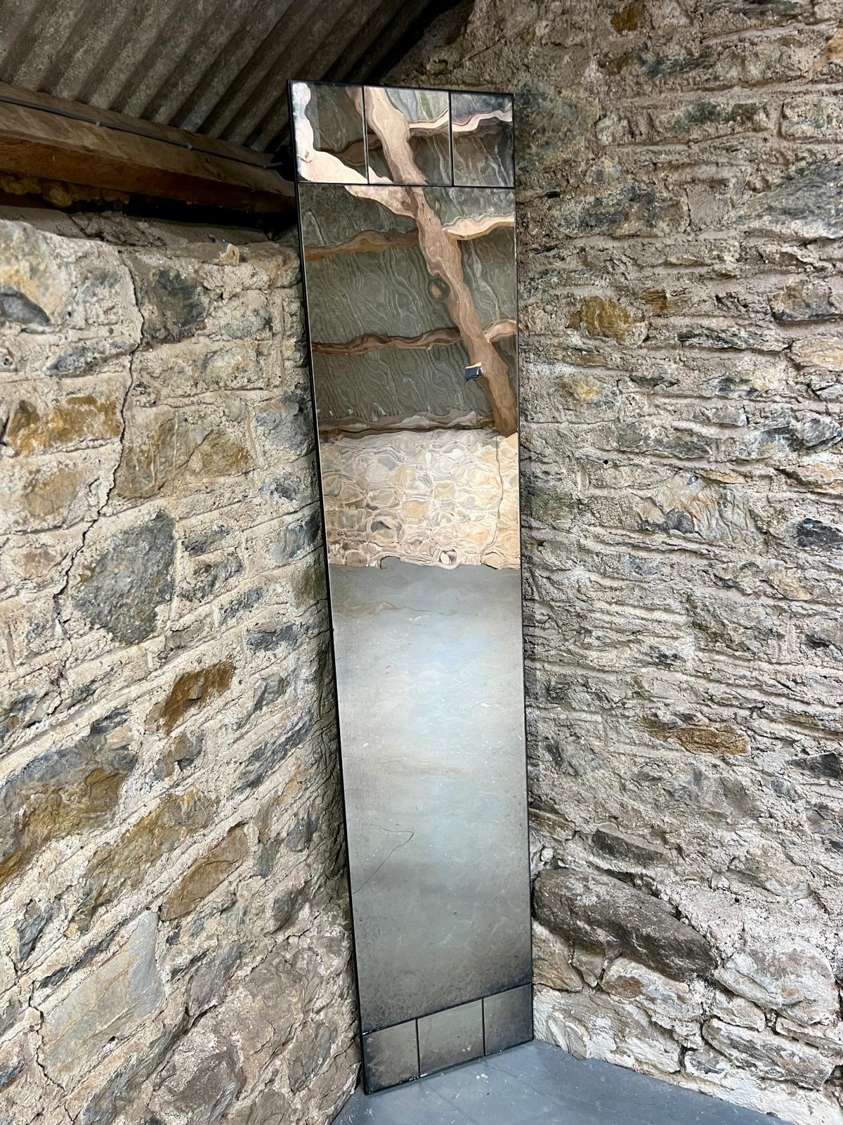 Rough Edges, tall wobble glas mirror - 377 x 1853mm