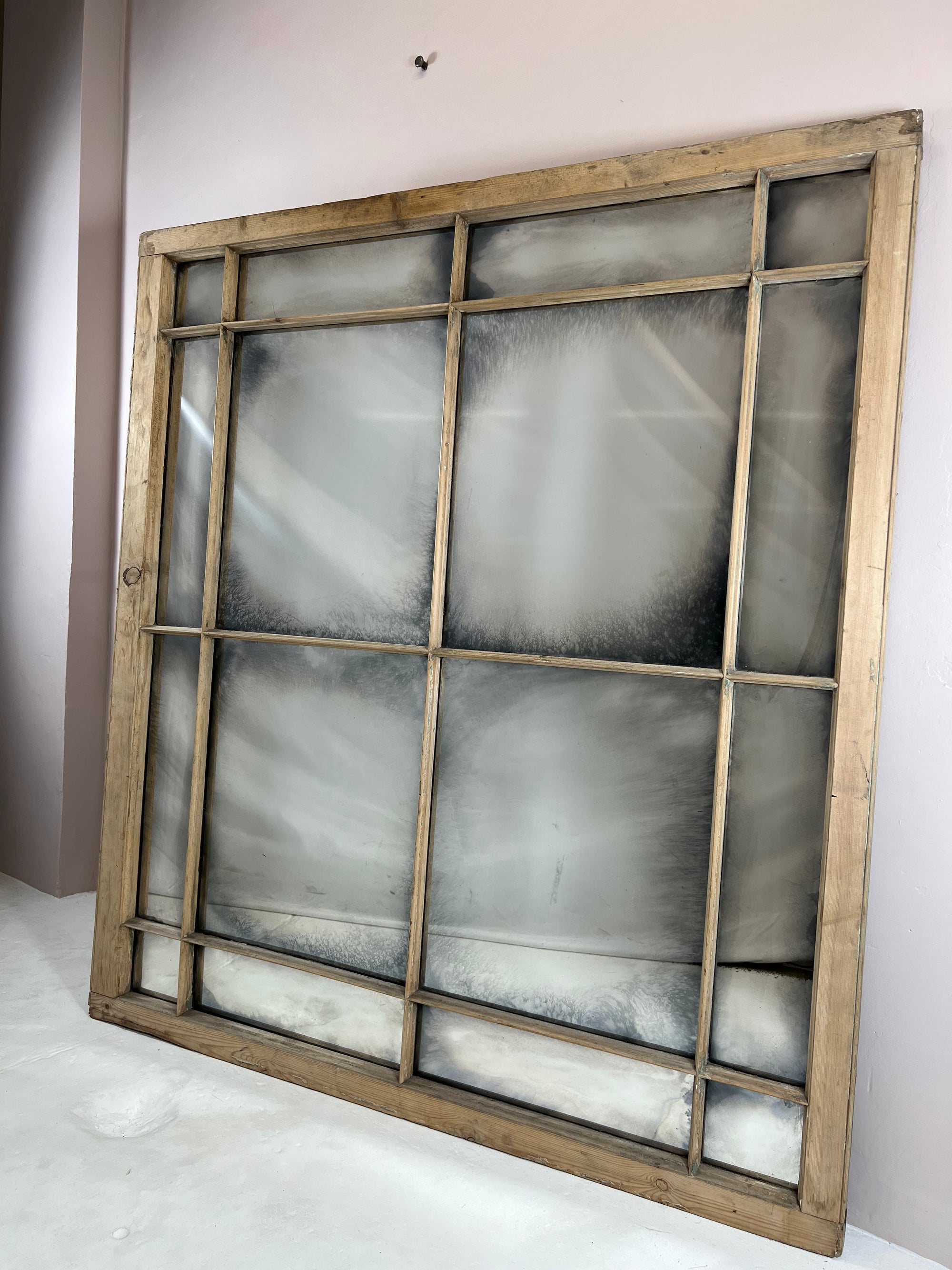 Reclaimed Window Smoke - 1440mm x 1600mm
